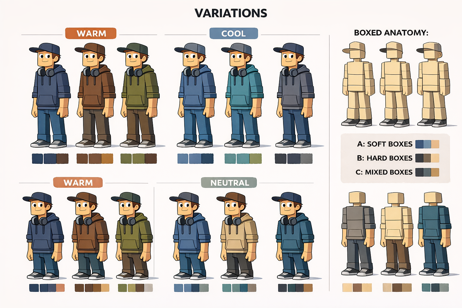 Character variations sheet